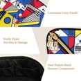 thumbnail image 5 of FORMRS Makeup Bag Travel Cosmetic Organizer for Women Fold Flat Zipper Pouch with Handle, Yelllow Simple Shapes, 5 of 8