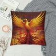 thumbnail image 2 of JEUXUS  Fantasy Phoenix Throw Pillow Covers Fire Burning Rising Phoenix Mystic Bird Square Pillow Cases  for Decorative Cushion Bed Couch Sofa Red, 2 of 5