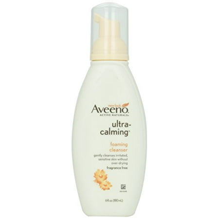 Calming Foam Cleanser - 2 Pack - AVEENO Active Naturals Ultra-Calming Foaming Cleanser 6 oz Each