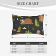 thumbnail image 6 of Balery Funny Sloths In The Forest Bedding Queen Pillow Cases - Envelope Closure - Soft Brushed Microfiber Fabric - Shrinkage and Fade Resistant Pillow Cases-20"x30", 6 of 9