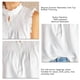 thumbnail image 5 of Camisas sin mangas,Camiseta sin mangas de verano para mujer, chaleco con cuello con botones, camisas casuales sin mangas, tecnología innovadora, 5 of 6