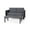 Dark Gray, variant on Noble House Acacia Wood Outdoor Patio Dining Set with Cushions, Teak/Cream
