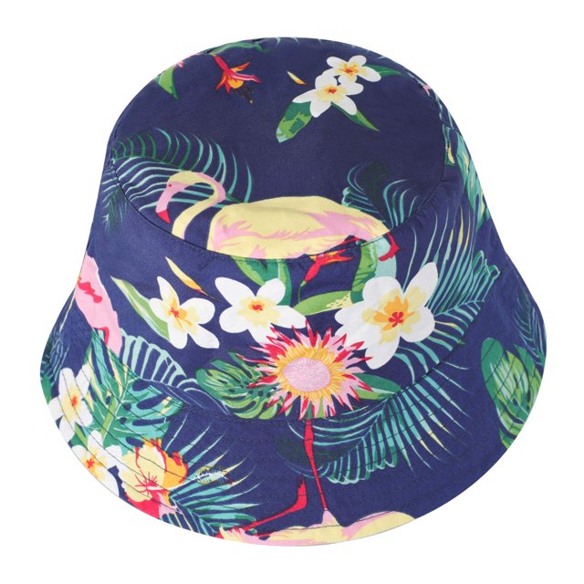 Sombrero unisex de lona con estampado de flores y plantas, sombrero de playa, sombrero de pescador JFHHH pequeña