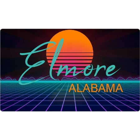 

Elmore Alabama 4 X 2.25-Inch Fridge Magnet Retro Neon Design