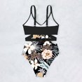 thumbnail image 2 of Traje de Baño de Bikini de Mujer Impreso Hueco Encaje Hasta Bikini Sexy, Traje de Baño sin Espalda para la Piscina Y el Mar, 2 of 9