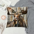 thumbnail image 2 of Orinice Moose Antlers Graphic Decorative Cushion Throw Pillow Cover for Home Couch Living Room Bed Sofa Car Bedroom High-Quality 1PC 12x12in, 2 of 5