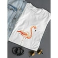 thumbnail image 3 of Watercolor Pink Flamingo Bird T-Shirt Women -Image by Shutterstock, Female x-Large, 3 of 4