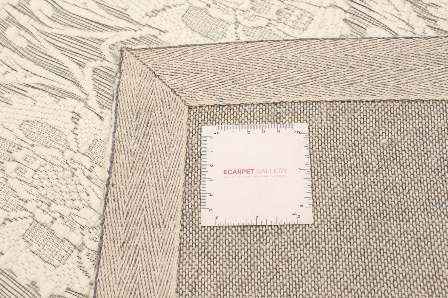 ECARPETGALLERY 3'10" x 6'0" Floral Collage Handmade Area Rug for Living Room, Dining Room and Bedroom in Ivory