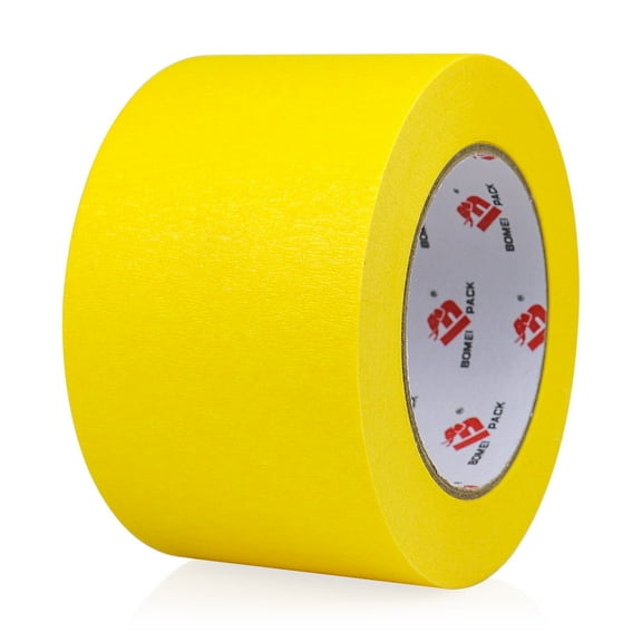 Bomei Pack Wide Yellow Painters Tape, 3D Printing Tape, 3 Inches x 55 Yards