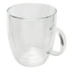 thumbnail image 1 of Taza de doble pared con asa, taza de café de vidrio transparente para bebidas frías y calientes, té con leche, 250ml, 1 of 14