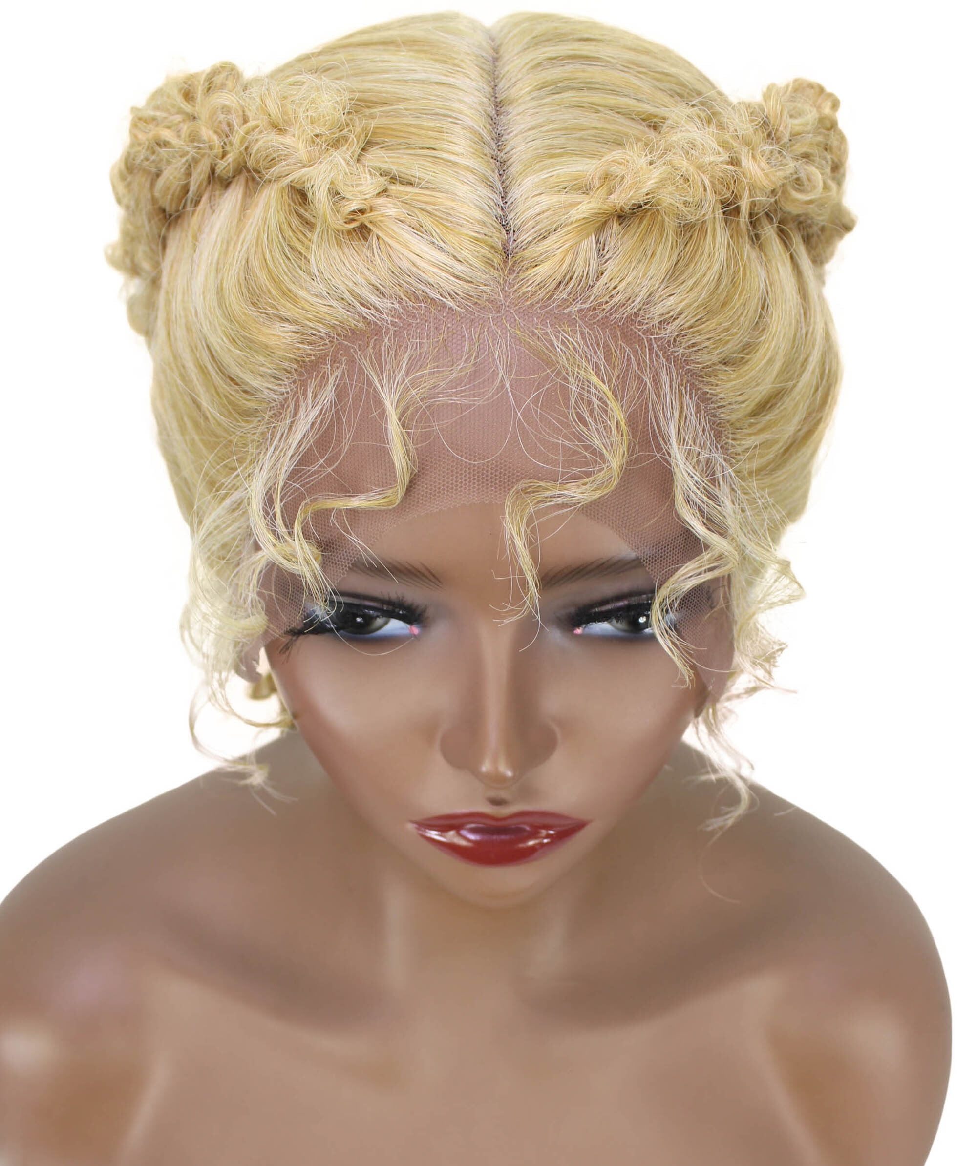 LUXLUXE Renee 27" French Butterfly Lace Braided Wig | HD Lace Pre-Plucked Heat Resistant Synthetic Wig