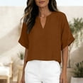 thumbnail image 7 of Ankola Womens Oversized Tshirts Summer Tops 2026 Short Sleeve V Neck Shirts Outfits, 7 of 7