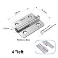 thumbnail image 2 of Detachable Hinge Slip Joint Flag Lift Off Door Hinge Stainless Steel 304 Removable Cabinet Hinge Heavy Duty for Wardrobe Furniture Hardware 2/2.5/3/4 Inches Silver, 2 of 7