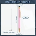 thumbnail image 2 of Ballpoint Pen with Stylus Tip, 3Pcs 2 in 1 Metal Pen Black Ink 1.0mm Medium Point Stylus Pen for Touch Screens Style 2, Light Pink, 2 of 6