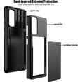 thumbnail image 3 of Samsung S20 FE Case with Card Holder Dual Layer Heavy Duty Protective Galaxy S20 FE Case Hidden Card Slot Slim Wallet Case for Samsung S20 FE 5G 6.5''(Black), 3 of 7