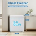 thumbnail image 2 of DIMEDEAL 2.0 Cu.Ft Chest Freezer, Compact Mini Deep Freezer with 7 Temp Settings & Removable Basket, Top Door Free-Standing Freezer for Home, Dorm, Garage, Office, Apartment & Basement, 2 of 8