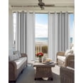 thumbnail image 4 of Grey Striped Blackout Curtains 45 Inches Long for Bedroom, Modern White Striped Abstract Art Aesthetics Thermal Insulated Room Darkening Black Out Window Curtain Panels Grommet Drapes for Living Room, 4 of 8