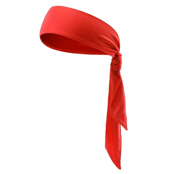 HOKARUA Head Tie Sports Headband Tie Headband for Running Working Out Tennis Karate Athletics Pirate Costumes (Red)