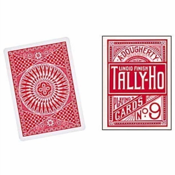Cartas de Juego Tally-Ho Circle Back Rojo de US Playing Card Co.