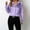 Purple, variant on ZZwxWA Elegant Lapel Satin Blouse for Women Dressy Casual Long Sleeve Button Down Silk Business Office Shirts