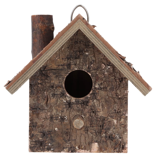 Casa para pájaros de madera colgante a prueba de humedad, lugar de descanso para pájaros, suministros para mascotas, accesorios