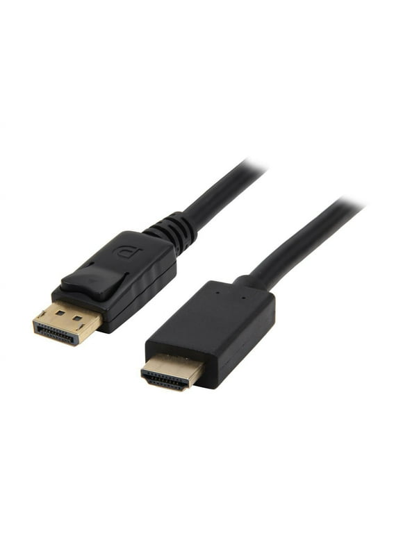 Nippon Labs DP-HDMI-3 3 ft. DisplayPort to HDMI Converter Cable Supporting VR / 3D / 4K, Black - DP to HDMI Adapter - (M/M)