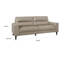 thumbnail image 6 of Willow 76 Inch Sofa- Plush Beige Top Grain and Faux Leather- Solid Wood, 6 of 6