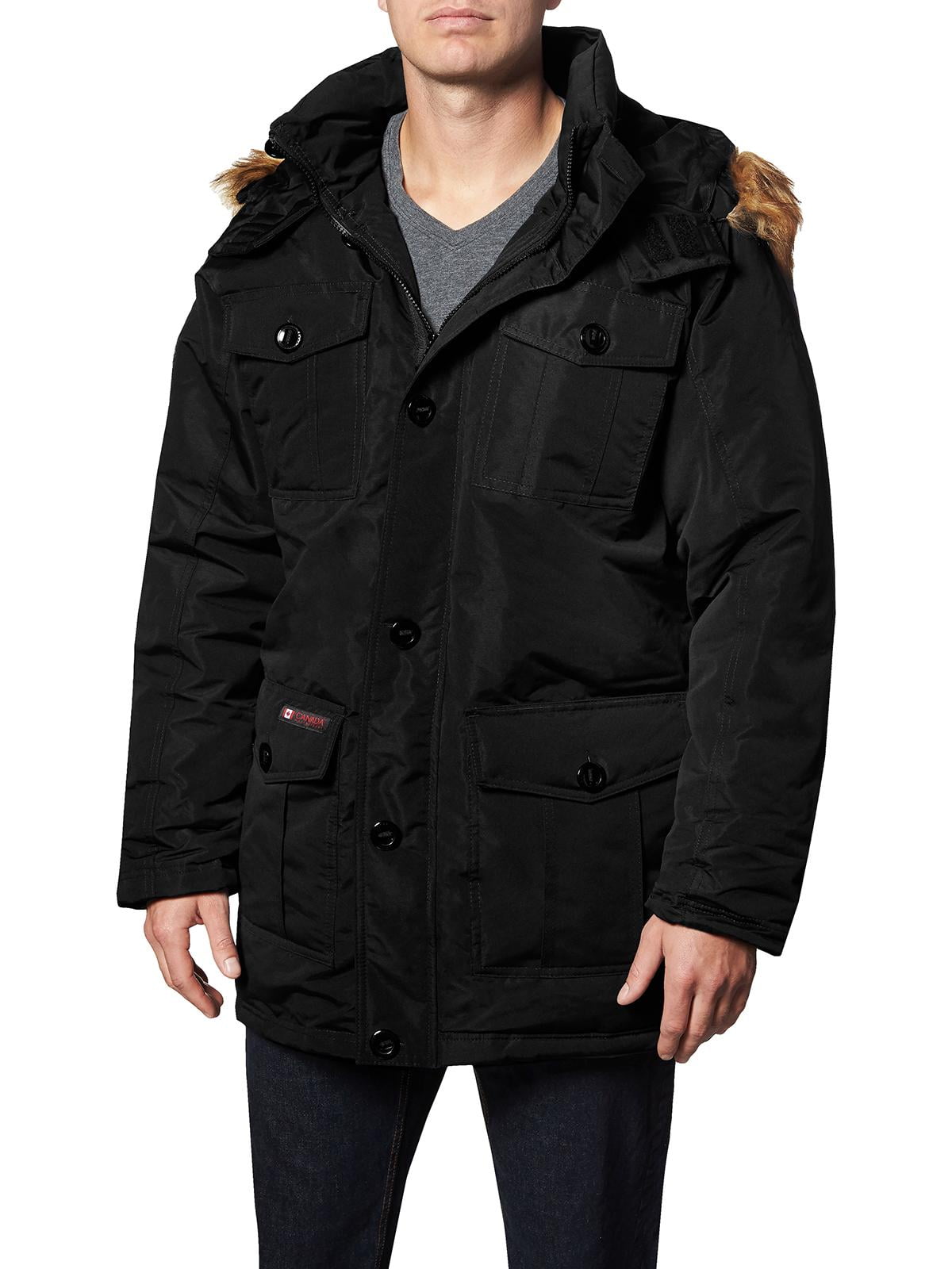 Canada Weather Gear - Canada Weather Gear Mens Faux Fur Heavyweight ...