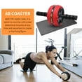 thumbnail image 3 of ZUDKSUY 7-in-1 Ab Roller Wheel Kit, Home Gym Equipment Kit with Push-up Bar, Knee Mat, Jump Rope and Hand Gripper, Core Strength & Abdominal Exercise Ab Roller, Red, 3 of 7