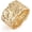 7.0-Inch Meteorite Shaped Gold, variant on 18K Gold Plated Wide Cuff Bracelet for Women - Premium Alloy Shiny Polished Double Layer Statement Bangle, Trendy Daily Wear Party Jewelry Accessory