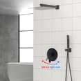 thumbnail image 3 of Dosaele Wall Mount Single Function Shower Faucet Control Valve Bath Mixer Bathroom Water Tap Hot & Cold Single Handle Tub Shower Valve Mixer Kit Black, 3 of 16