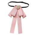 thumbnail image 3 of Corbata de lazo preanudada para mujer, elegante para eventos formales, versátil y sin arrugas. Rosa, 3 of 9