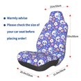 thumbnail image 3 of Balery flower Skull cartoon Pattern Car Seat Cover - Soft & Breathable Front Premium Covers with Non-Slip Protector Fits Most Automotive, Vans, SUVs, Trucks - 1 Unit, 3 of 5