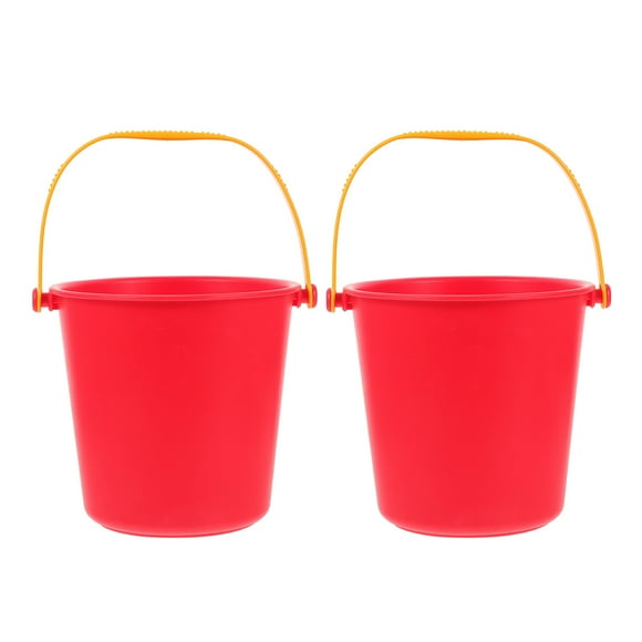 2 cubos de arena para playa, cubos de agua para playa, juguetes con asa