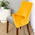 thumbnail image 5 of Velvet Wingback Chair Slipcover,Stretch Dining Room Chair Covers Removable Washable Anti-Dust Soft Armchair Protector for Living Room Bedroom Banquet Decor-4 Pcs-yellow, 5 of 8