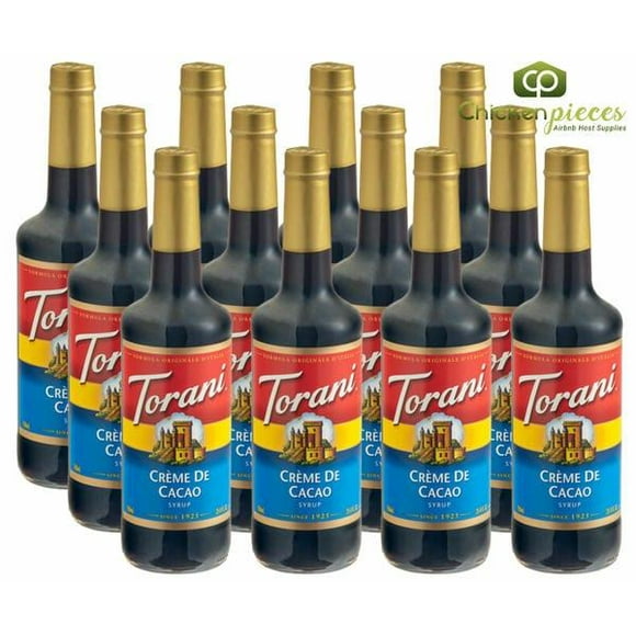 Torani Creme de Cacao Flavoring Syrup 750 mL/25.36 oz Glass Bottle