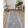 thumbnail image 5 of Rugs.com Eco Traditional Collection Rug – 12 Ft Runner Harbor Blue Medium Rug Perfect For Hallways, Entryways, 5 of 9