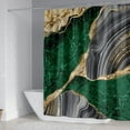 thumbnail image 5 of 4Pcs Marble Shower Curtain Sets, Bathroom Decor Sets, Luxury Shower Curtain with 12 Hooks, Bath Mat, Toilet Lid Rug and Non-Slip U Shape Mat Accessories Marble Print, 72 x 72 Inch, Green, 5 of 5