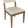 thumbnail image 6 of Meridian Furniture Avon Cream Linen Textured Fabric Dining Side Chair, Set of 2, 6 of 13