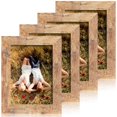 thumbnail image 1 of Marco de fotos iRahmen 5 x 7, juego de 4 unidades, color marrón rústico con cristal auténtico, 1 of 7