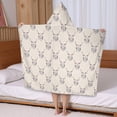 thumbnail image 5 of Beige Buffalo Skull Pattern Hooded Bath Towel，50"x30" for Ages 3 To 12 Kids, Quick Dry Lightweight Soft Microfiber Hood Beach Towel Cover Up for Kids, 5 of 7