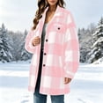 thumbnail image 5 of Xdegoge Women's Plaid Shacket Fuzzy Sherpa Jacket Button Down Long Sleeve Flannel Shirts Coat with Pockets Winter Warm Outerwear, 5 of 9