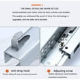 thumbnail image 3 of 1 Pair Slide Runners Roller-Bearing Runners, 250-500mm Shelf Drawer Bottom Guide Rail Soft Close Hidden Drawer Slide For Cabinet Furniture Hardware, 3 of 8