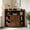 Walnut + MDF+LVL + Primary Living Space, variant on AUU Corner Storage Shelf with USB Ports & Outlets – Industrial 6-Cubby Wooden Bookshelf Organizer for Small Spaces, Home Office, or Living Room