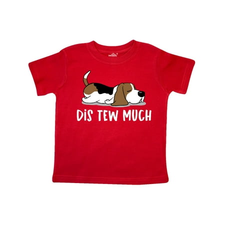 

Inktastic Napping Dis Tew Much Hound Dog Gift Toddler Boy or Toddler Girl T-Shirt