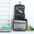 thumbnail image 4 of Bolsa organizadora de estuche de artículos de tocador para maquillaje y cosméticos de viaje, bolsa de almacenamiento para colgar (gris oscuro), 4 of 8