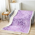 thumbnail image 2 of Cheetah Print Sherpa Blanket Purple Animal Print Fleece Blanket, Girly Gradient Glitters Blanket Wild Cheetah Throw Blanket for Sofa, Sparkle Sequins Flannel Blanket Soft Cozy, 2 of 6