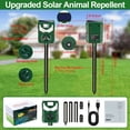 thumbnail image 2 of PATIOEASY Solar Flame Animal Repeller 2-Pack, IP44 Waterproof PIR Motion Sensor Ultrasonic Deterrent, 5 Modes Adjustable for Yard Garden Farm Protection, 2 of 9