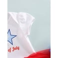 thumbnail image 6 of Bagilaanoe Baby Girls 4th of July Outfit Romper Dress Independence Day Stars Print Bodysuit Jumpsuit Tulle Skirt, 6 of 9