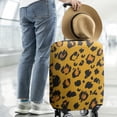 thumbnail image 2 of Yellow and Black Of Leopard Print Luggage Cover Fashion Suitcase Cover Baggage Covers Fit 25-28 Inch Luggage (Go Travel), 2 of 5